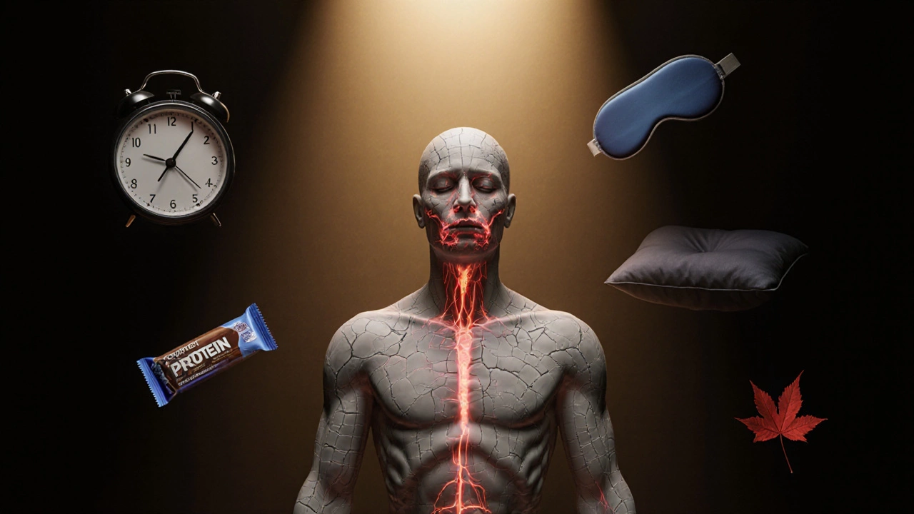 Хрупкая керамическая фигура с внутренними светящимися венами, окруженная символами восстановления.