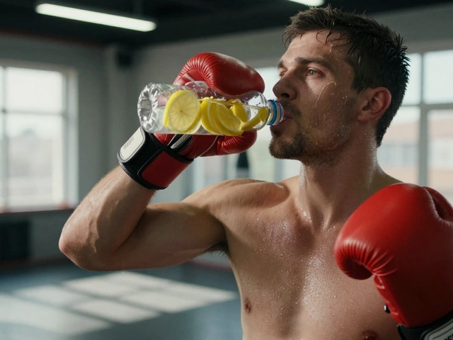 Зачем пить воду с лимоном во время тренировки по боксу?